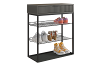 Обувница Вельвет Графит с наполнением